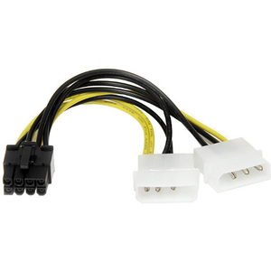 StarTech.com 6in LP4 to 8 Pin PCI Express Video Card Power Cable Adapter - 6 - LP4 - PCI-E