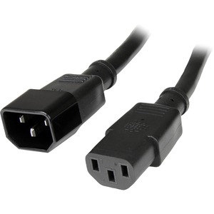 StarTech.com 6 ft 14 AWG Computer Power Cord Extension - C14 to C13 - 6ft