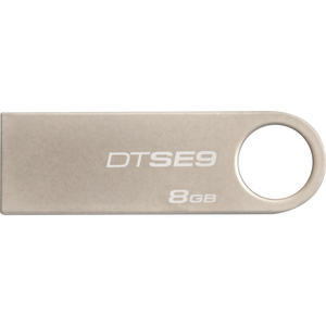 Kingston DataTraveler SE9 8 GB USB 2.0 Flash Drive - Silver - 1 Pack