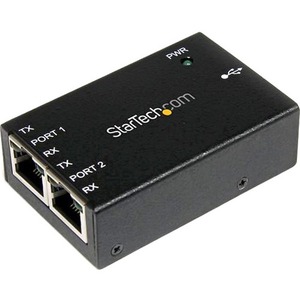 StarTech.com 2 Port Industrial USB to Serial RJ45 Adapter - Wallmount and DIN Rail