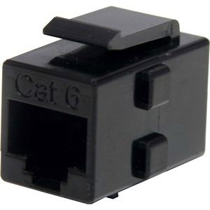 StarTech.com Cat 6 RJ45 Keystone Jack Network Coupler - F/F - 1 Pack - 1 x RJ-45 Female Network - Black