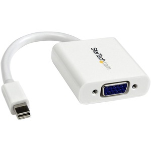 StarTech.com Mini DisplayPort to VGA Video Adapter Converter, White - DisplayPort/VGA for Video Device