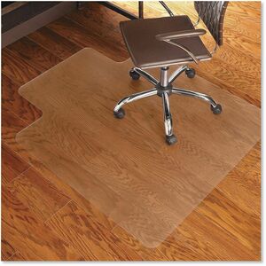 ES ROBBINS Economy Series Hardwood Chairmats - Hard Floor, Wood Floor, Tile Floor - 53" Length x 45" Width - Lip Size 12" Length x 25" Width - Rectangular - Vinyl - Clear - 1