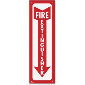 COSCO Fire Extinguisher Sign - 1 Each - Glow in The Dark Design - Fire Extinguisher Print/Message - 4" Width x 13" Height - Rectangular Shape - Tear Resistant, Durable - Plast