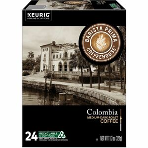 Barista Prima Coffeehouse® K-Cup, Pod Colombia Coffee, Keurig Single Serve K-Cup Pods, 24 Count - Compatible with Keurig Brewer - Regular - Bold - K-Cup, Pod - Kosher - 24 / B