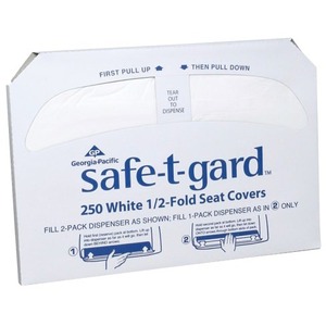 Georgia-Pacific Toilet Seat Cover - Half-fold - For Toilet - White - 250 - 20 / Case