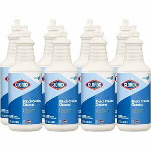 CloroxPro™ Bleach Cream Cleanser - For Multipurpose - 32 fl oz (1 quart) - 8 / Carton - Clear