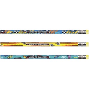 Moon Products Race To Success No. 2 Pencil - #2 Lead - 2.1 mm Lead Diameter - Black Lead - Assorted Wood Barrel - 12 / Dozen