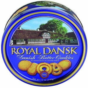 Office Snax Royal Dansk Danish Butter Cookies - Preservative-free - Butter - 12 oz - 1 Each