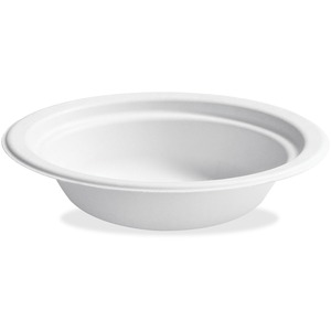 Chinet 12oz White Disposable Bowls - - Molded Fiber - Disposable - Microwave Safe - 125 / Pack