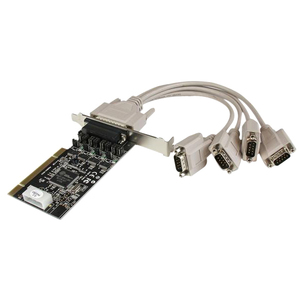 StarTech.com 4 Port RS232 PCI Serial Card Adapter with Power Output