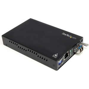 StarTech.com Fiber Media Converter Gigabit 1000Mbps MM Fibre LC 550m - 10/100/1000Base-T, 1000Base-SX/LX - Rack-mountable, Desktop