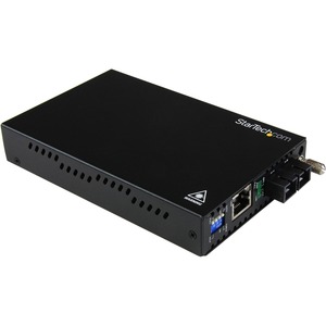 StarTech.com Gigabit Ethernet Multi Mode Fiber Media Converter SC 550m - 1000 Mbps - 10/100/1000Base-T, 1000Base-SX/LX - Rack-mountable, Desktop