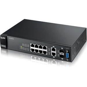 Zyxel 8 Ports Manageable 2 X Expansion Slots 10 100 1000base T Twisted Pair Gigabit Ethernet Shared Sfp Slot 2 X Sfp Slots 2 Layer Supported Power Supply Desktop 2 Year Gs22008