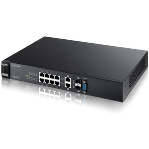 Zyxel 8 Ports Manageable 2 X Expansion Slots 10 100 1000base T Twisted Pair Gigabit Ethernet Shared Sfp Slot 2 X Sfp Slots 2 Layer Supported Power Supply Desktop 2 Year Gs22008hp