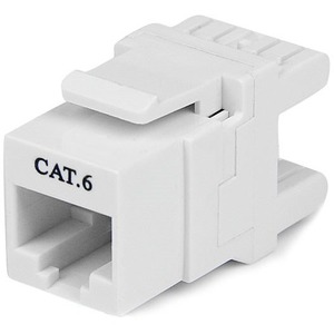 StarTech.com 180 degree Cat 6 Keystone Jack - RJ45 Ethernet Cat6 Wall Jack White - 110 Type