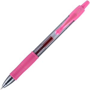 Pilot G2 -7 Retractable Gel Roller Pens - Fine Pen Point - 0.7 mm Pen Point Size - Refillable - Retractable - Pink Gel-based Ink - Translucent Barrel - 1 Dozen