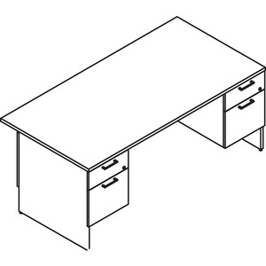 Lacasse Double Pedestal Desk - 2-Drawer