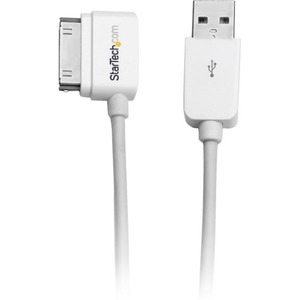 StarTech.com 0.5m 20in Short USB Left Angle Cable for iPhone / iPod / iPad with Stepped Connector