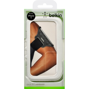 Belkin Ease-Fit Carrying Case Armband for iPhone - Whiteout - Water Resistant - Neoprene, Lycra - Armband