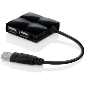 Belkin TravelHub USB Hub - USB - External - 4 Total USB Ports - 4 USB 2.0 Ports