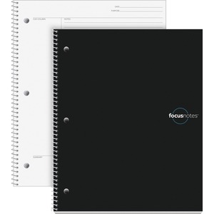 TOPS Idea Collective FocusNotes Wirebound Notebook - Quarto - 100 Sheets - Wire Bound - 20 lb Basis Weight - Quarto - 9" x 11" - White Paper - Acid-free, Perforated - 1 Each