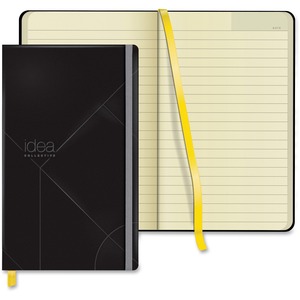 TOPS Idea Collective Wide-ruled Journal - 240 Sheets - Book Bound - 8 1/4" x 5" - 0.63" x 5"8.3" - Cream Paper - Black Cover - Durable Cover, Elastic Band, Acid-free - 1 Each