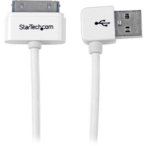 StarTech.com 1m 3 ft Apple Dock Connector to Left Angle USB Cable for iPod / iPhone / iPad