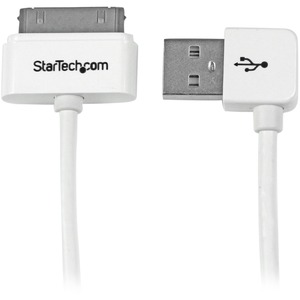 StarTech.com 1m 3 ft Apple Dock Connector to Right Angle USB Cable for iPod / iPhone / iPad