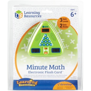 Learning Resources Minute Math Electronic Flash Card - Skill Learning: Equation Solving, Visual Processing, Audio Feedback, Addition, Subtraction, Multiplication, Division, Nu