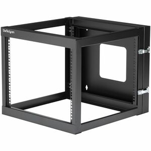 StarTech.com 8U 22in Depth Hinged Open Frame Wall Mount Server Rack - 63.50 kg x Maximum Weight Capacity