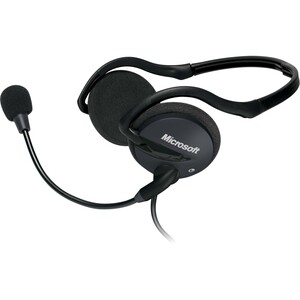 Microsoft LifeChat LX-2000 Wired Stereo Headset - Behind-the-neck - Supra-aural - Black - Mini-phone