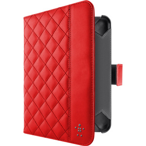 Belkin Quilted Carrying Case Folio for 17.8 cm 7inch Tablet PC - Ruby - Polyurethane