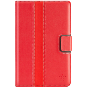 Belkin Carrying Case Folio for 17.8 cm 7inch Tablet PC - Red - Polyurethane - Stripe - Hand Carry
