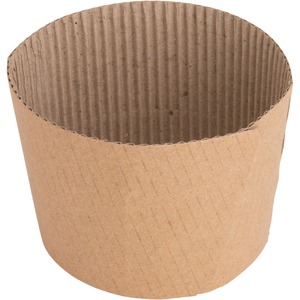 Genuine Joe Protective Corrugated Cup Sleeve - 50 - Brown