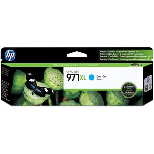 HP 971XL (CN626AM) Original Ink Cartridge - Single Pack - Inkjet - High Yield - 6600 Pages - Cyan - 1 Each