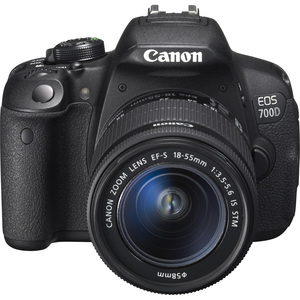 Canon EOS 700D 18 Megapixel Digital SLR Camera Body with Lens Kit - 18 mm - 55 mm