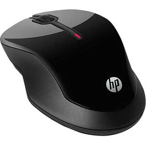 HP X3500 Mouse - Optical - Wireless - 3 Buttons - Glossy Black, Metallic Grey