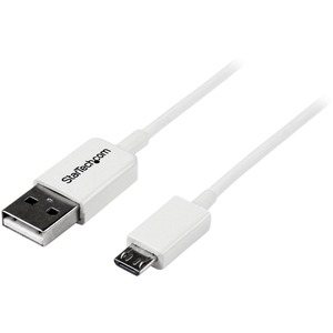 StarTech.com 1m White Micro USB Cable - A to Micro B - 1 x Type A Male USB - 1 x Type B Male Micro USB