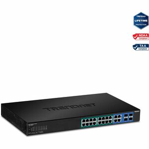 Trendnet 16 Ports Manageable 2 X Expansion Slots 10 100 1000base T 16 2 X Network Expansion Slot Twisted Pair Gigabit Ethernet Shared Sfp Slot 2 X Sfp Slots 2 Layer Supported Power Supply 1u High Rack Mountablelifetime Limited Warranty Tpe1620ws