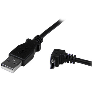 StarTech.com 1m Mini USB Cable - A to Down Angle Mini B - 1 x Type A Male USB - Black