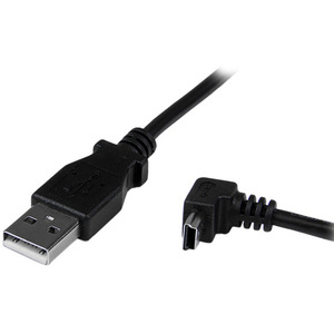 StarTech.com 0.5m Mini USB Cable - A to Down Angle Mini B - 1 x Type A Male USB - Nickel Plated