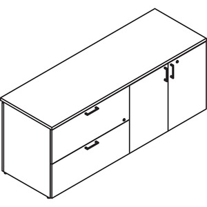 Lacasse Lateral File/ Bookcase Credenza - 2-Drawer