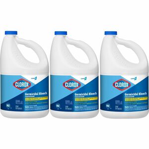 CloroxPro™ Germicidal Bleach - For Laundry - Concentrate - 121 fl oz (3.8 quart) - 3 / Carton - Disinfectant, Anti-bacterial - Clear