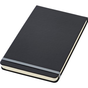 TOPS Black Cover Wide Ruled Top Bound Journal - 240 Sheets - 5 1/4" x 8 1/4" - Cream Paper - Black Cover - Acid-free, Durable, Elastic Closure, Hard Cover - 1 / Each