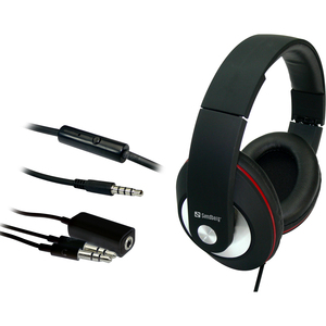 Sandberg Playn Go Wired 40 mm Stereo Headset - Over-the-head - Circumaural - Black