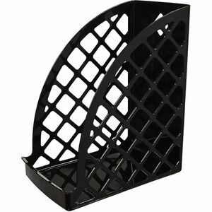 Deflecto Sustainable Office Magazine File - Black - 1 Each