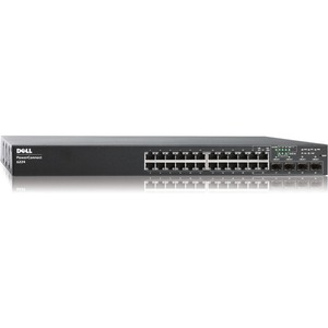 Dell 24 Ports Manageable 4 X Expansion Slots 10 100 1000base T Shared Sfp Slot 4 X Sfp Slots 3 Layer Supported 1u High Rack Mountable 0rn856