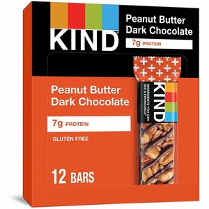 KIND Peanut Butter Dark Chocolate Nut Bars - Gluten-free, Wheat-free, Non-GMO, Sulfur dioxide-free, Trans Fat Free, Low Glycemic, Low Sodium - Peanut Butter Dark Chocolate - 1