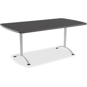 Iceberg Arc Fixed Height Table 36X72 Rectangular, Graphite - Rectangle Top - 72" Table Top Length x 36" Table Top Width - Assembly Required - Graphite